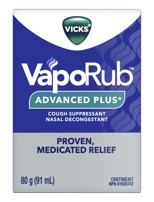 Vicks vaporub avancé plus antitussif décong - vicks vaporub advanced plus nasal decongestant (80 g)