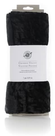 Loops & Threads Crushed Velvet Fabric Bundle, Black