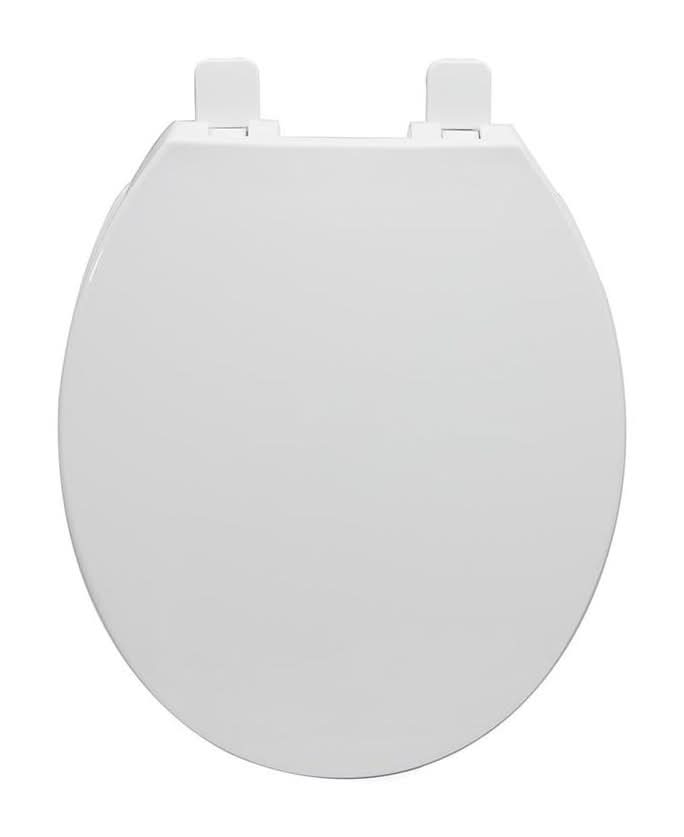 Project Source Plastic White Round Soft Close Toilet Seat
