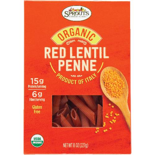 Sprouts Organic Red Lentil Penne Pasta