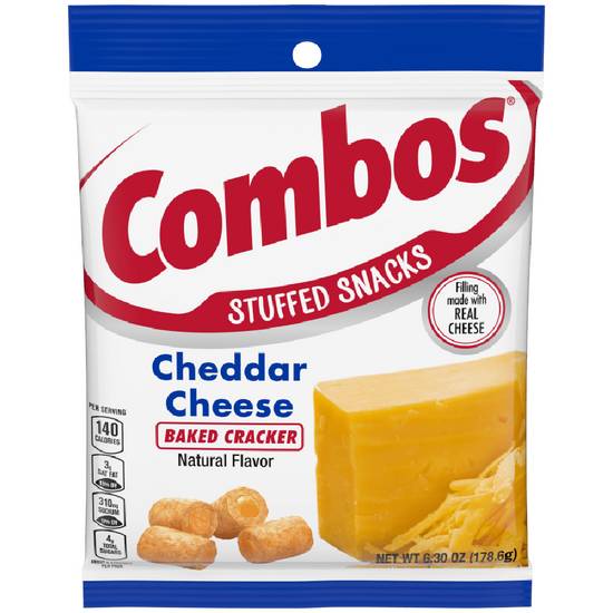 Combos Cheddar Cheese Cracker Baked Snacks Bag