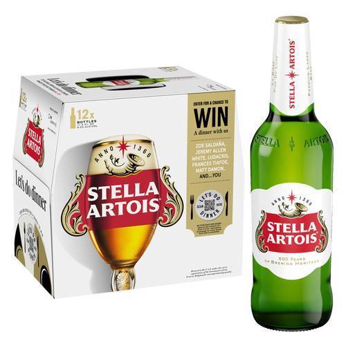Stella Artois Premium Lager Beer Glass (12X11.2 Fl oz)(5.0%ABV)