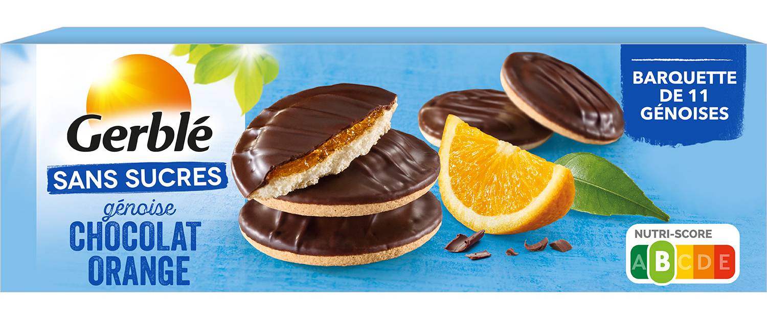 Gerblé - Génoise chocolat orange sans sucres (140g)