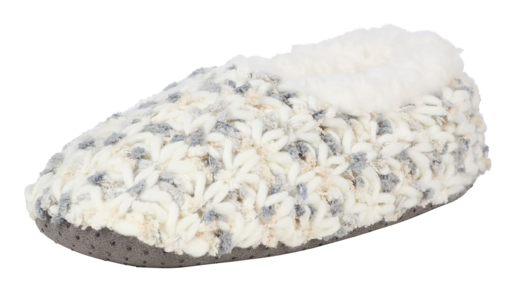 Northeast Outfitters Cozy Cabin Women's Chunky Space Dye Slippers (Grey, S/M)