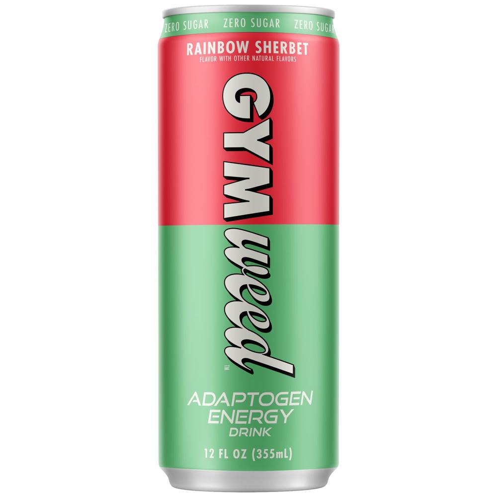 Gym Weed Adaptogen Energy Drink (12 ct, 12 fl oz) (rainbow sherbet)