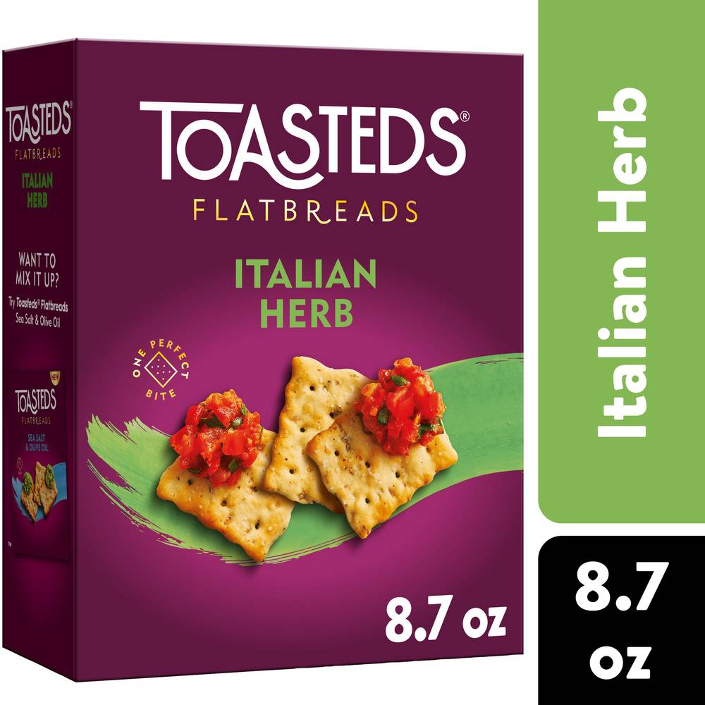 Toasteds Flat Breads Crackers (italian herb)