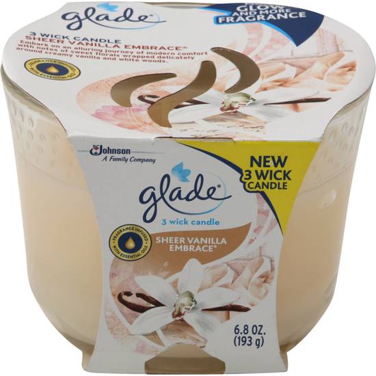 Glade Sheer Vanilla Embrace 3-wick Candle (6.8 oz)