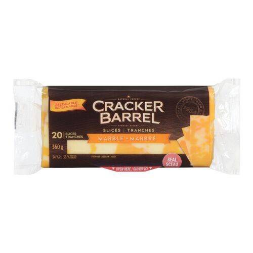Cracker Barrel Marble Cheddar Cheese Slices (360 g) Delivery Near You