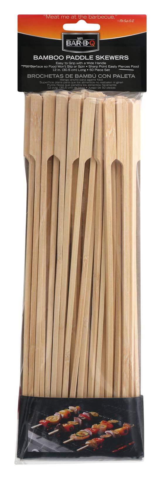 Mr. Bar-B-Q Bamboo Paddle Skewers (50 ct)
