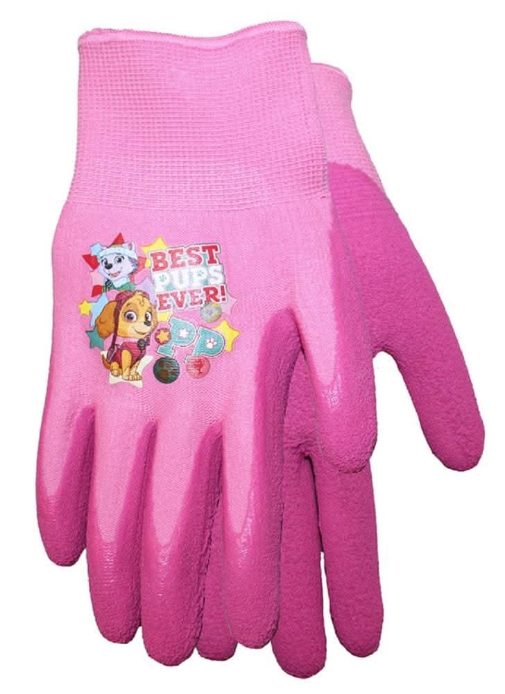 MidWest Quality Gloves, Inc. Child Pink Latex dipped Polyester Gardening Gloves 1 -Pairs