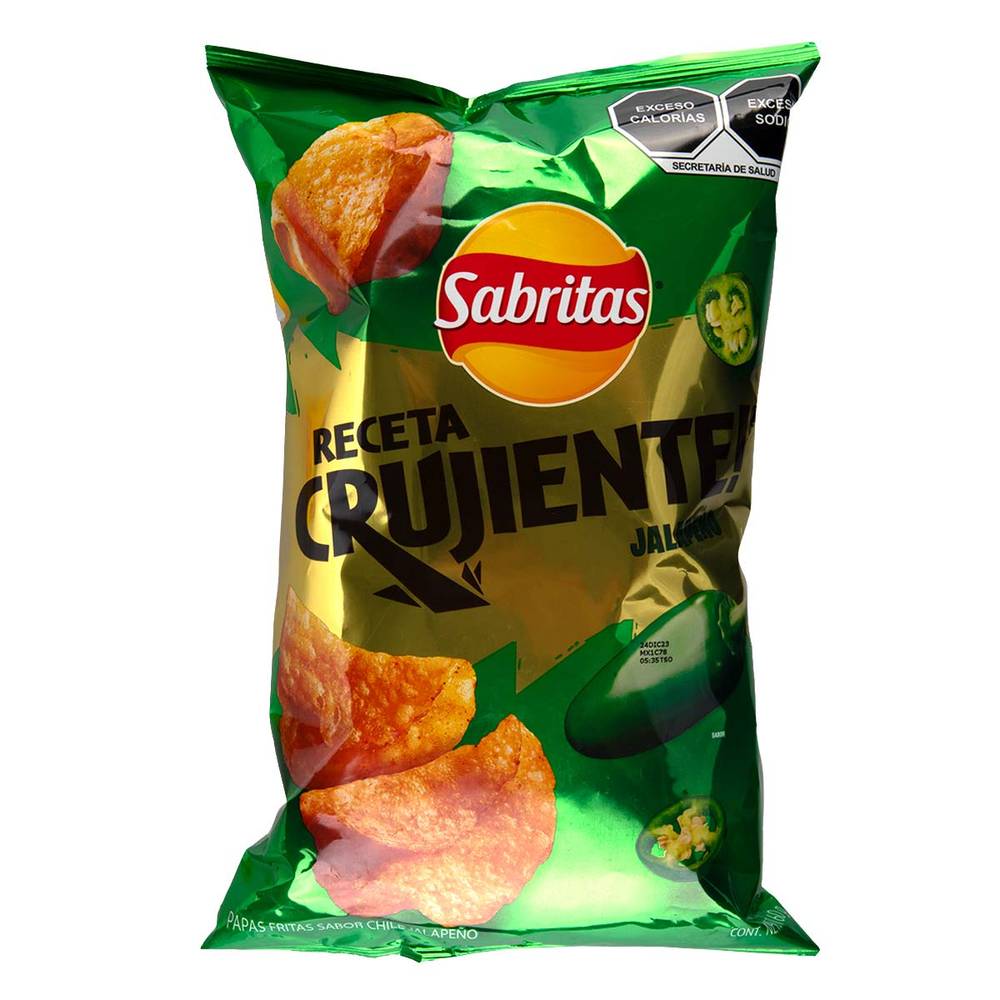 Sabritas · Receta crujiente papas fritas, chile jalapeño (170 g)