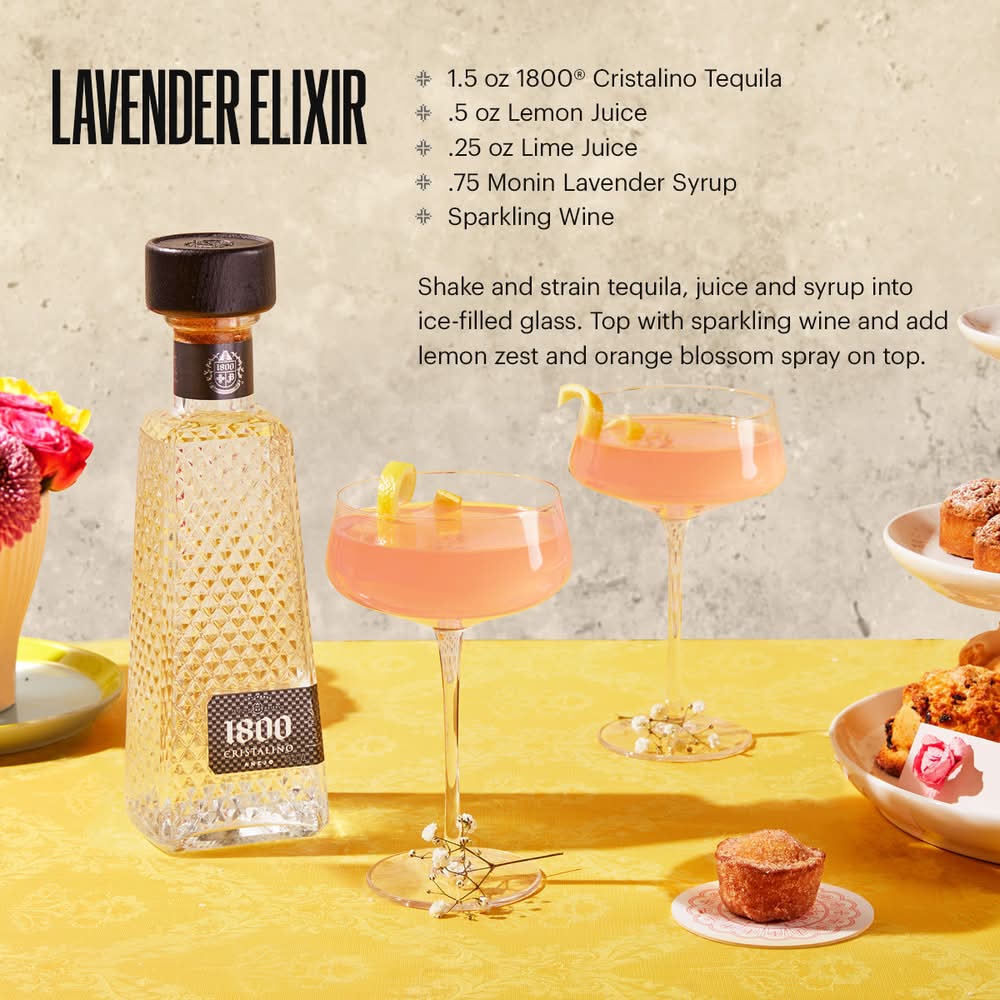 1800 Cristalino Tequila With Two Shot Glasses Delivery Near Me