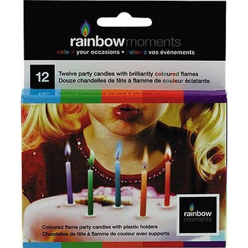Rainbow Coloured Flame Birthday Candles