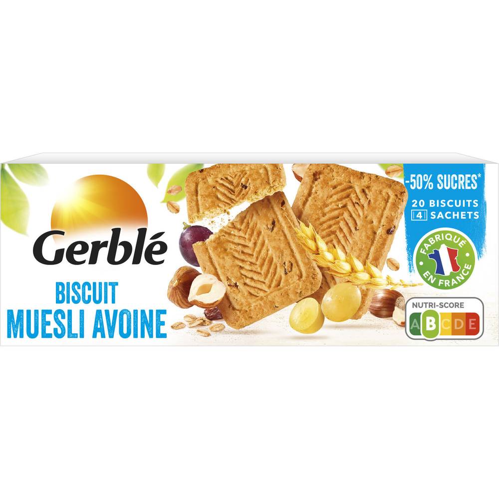 Gerblé - Biscuits muesli avoine (20 pièces)