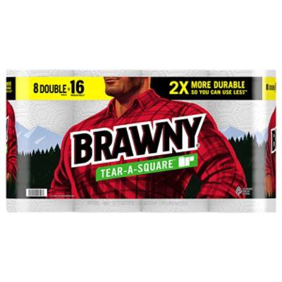 Brawny Tear a Square Paper Towels Double Rolls