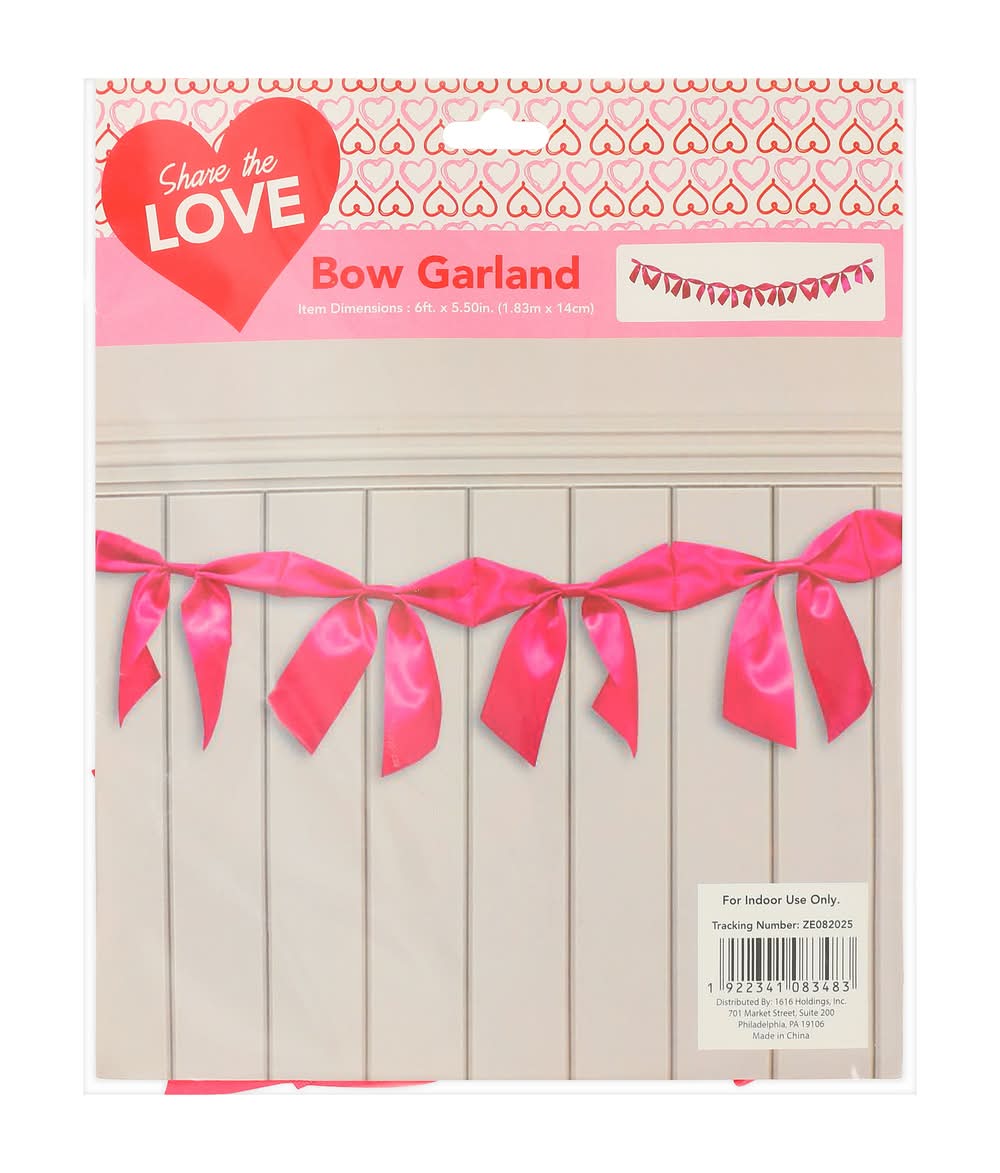 Valentine's Bow Garland