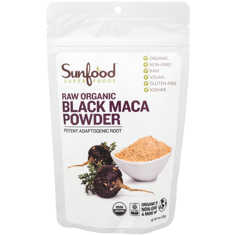 Sunfood Superfoods Raw Organic Black Maca Powder