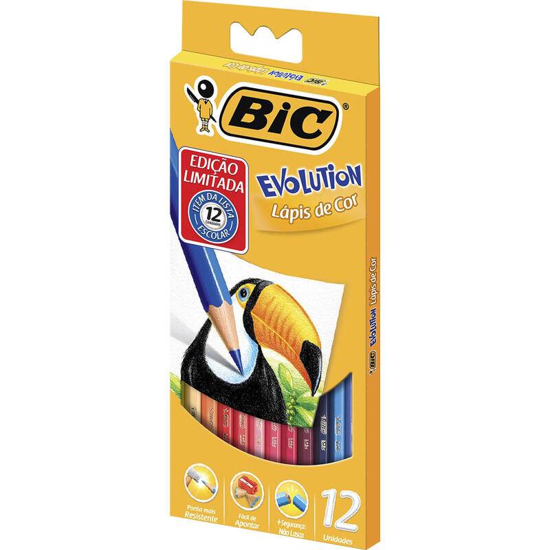 Bic lápis de cor evolution 12 cores (12 unidades)