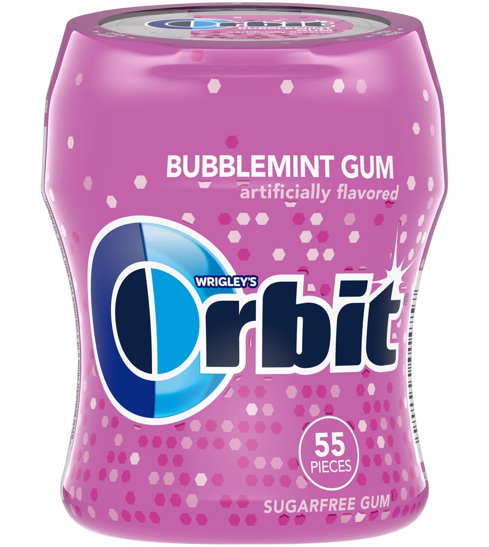 Orbit Sugar Free Chewing Gum, Bubblemint (55 ct)