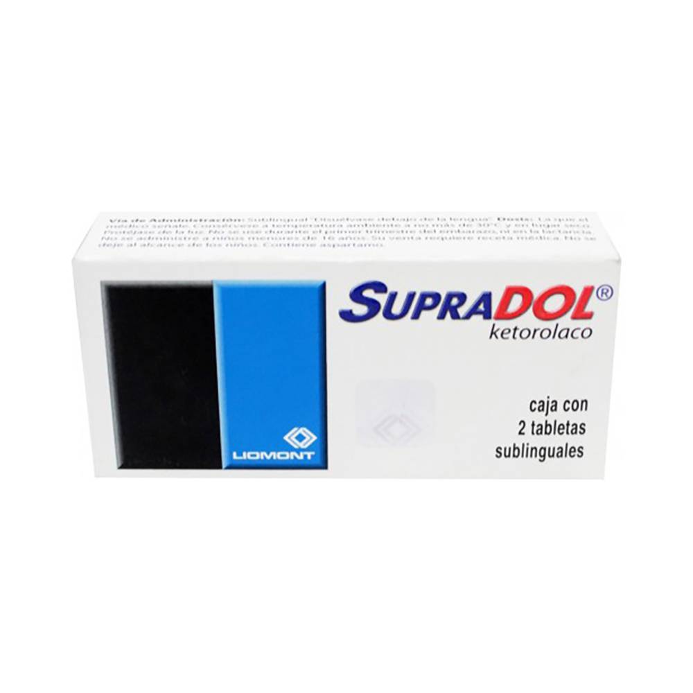 Liomont supradol ketorolaco tableta sublingual 30 mg (2 piezas)
