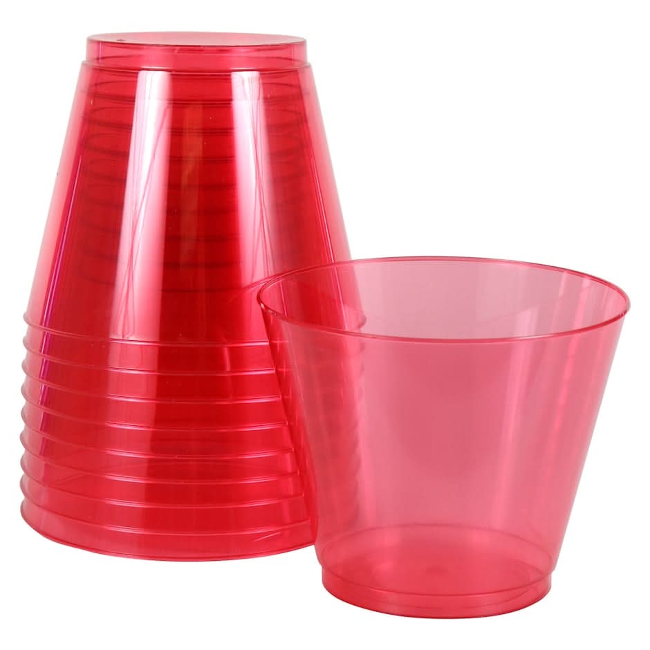 Caterer's Corner Plastic Tumbler 9oz, Red (10 ct)