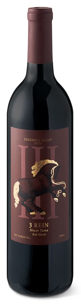 3 Rein Never Tame Columbia Valley Red Blend Wine, 2020 (750 ml)