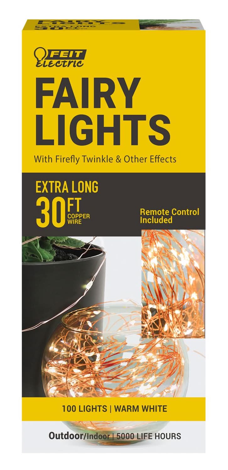 Feit Led Fairy String Lights Warm White 30 Ft. 100 Lights