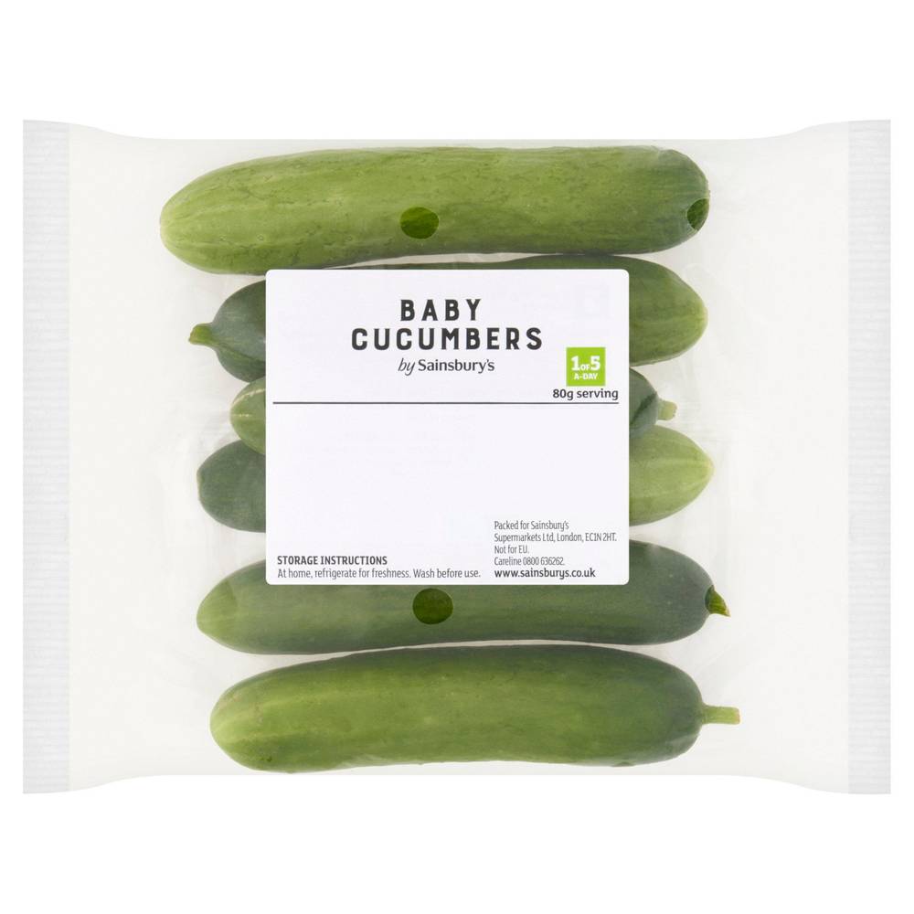 Sainsbury's Baby Cucumbers 200g