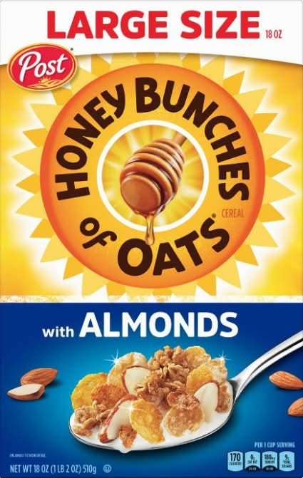 Post Honey Bunches Of Oats Cereal, Almonds (18 oz)