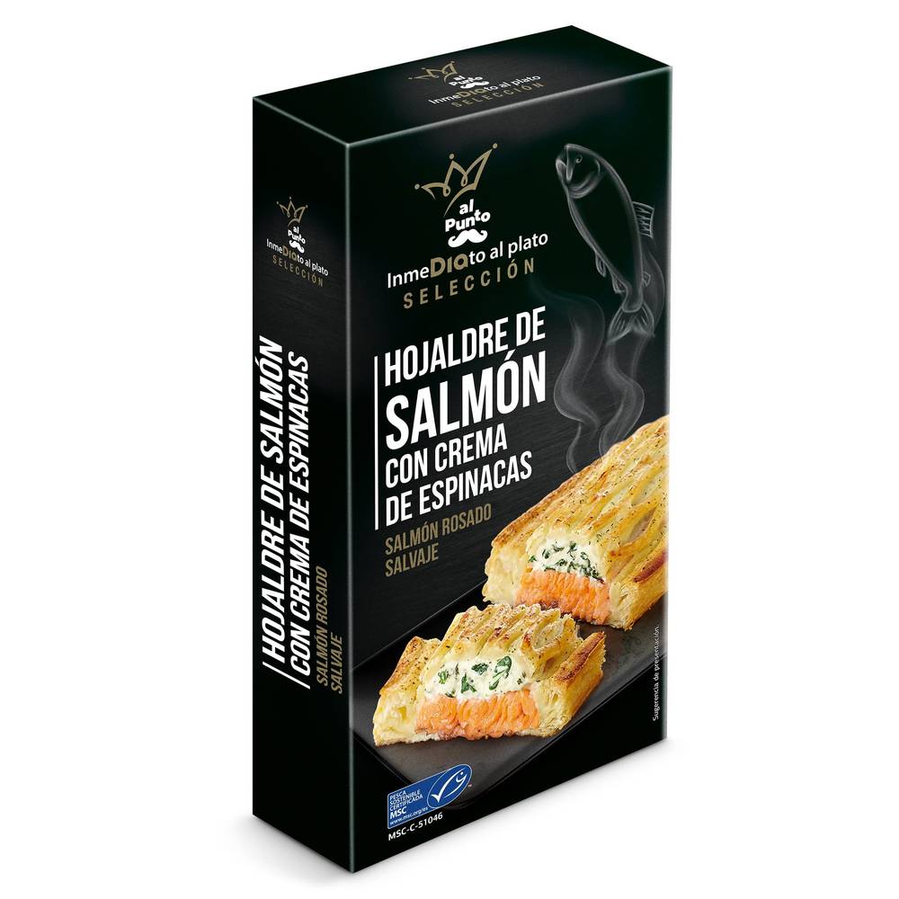 Hojaldre De Salmón Con Crema De Espinacas Msc Al Punto Dia Caja 700 G