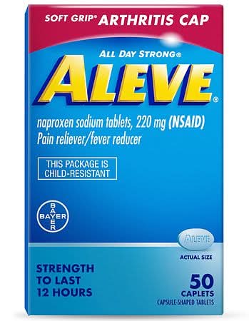 Aleve Soft Grip Arthritis Pain Reliever Caplets (50 ct)