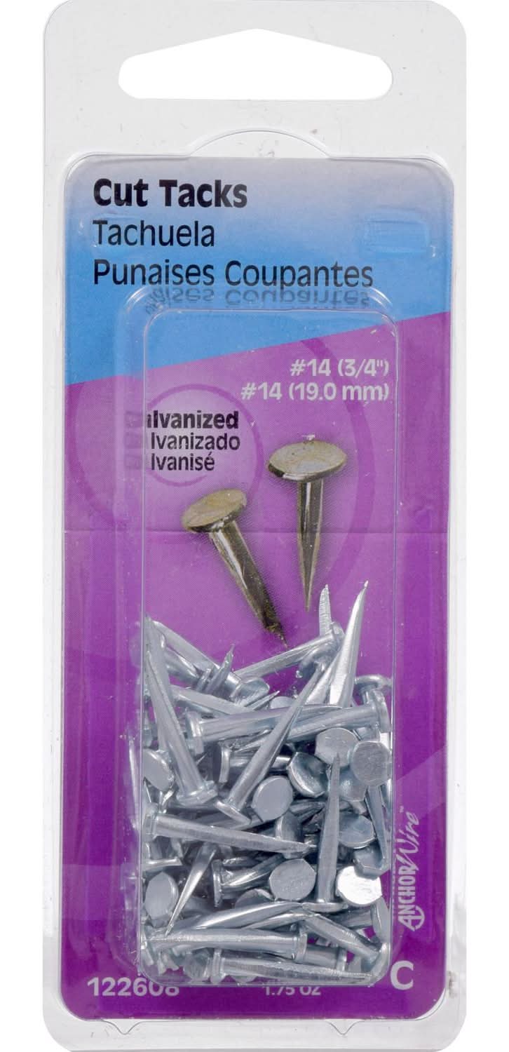 Hillman No. 14 X 3/4 In. L Galvanized Silver Steel Cut Tacks 1 Pk