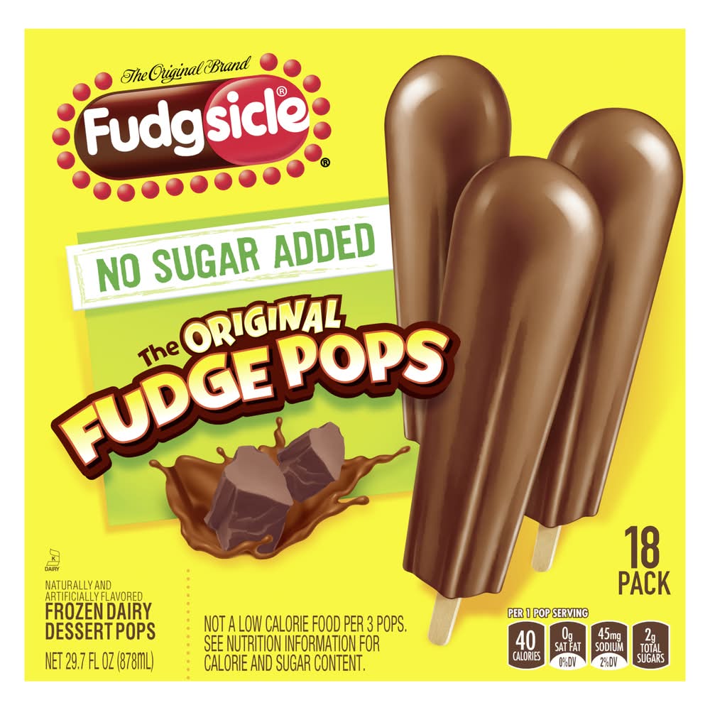Fudgsicle Original Fudge Frozen Dessert Pops (1.86 lbs, 18 ct)