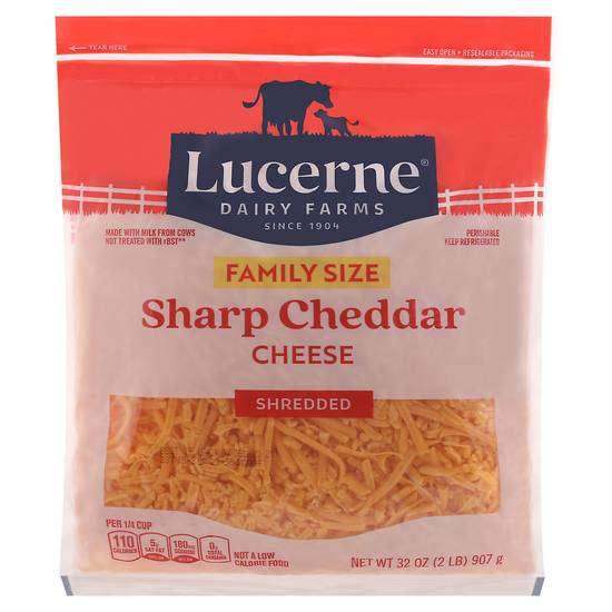 Lucerne Family Size Shredded Sharp Cheddar Cheese (32 oz)