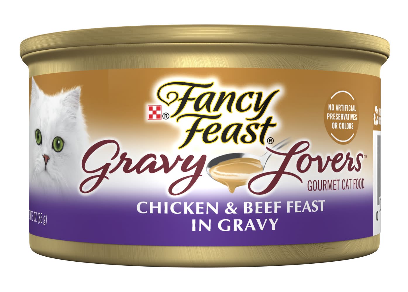 Purina Fancy Feast Gravy Lovers Feast Gourmet Cat Food, Chicken & Beef (3 oz)