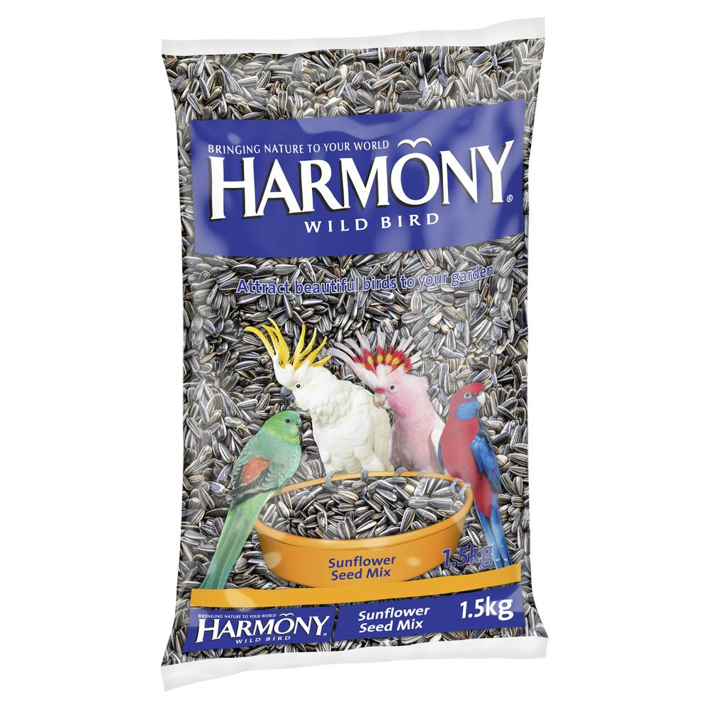 Harmony Wild Birds Dry Bird Seed Sunflower Seed Mix Pouch (1.5kg)