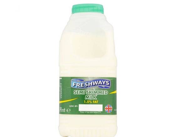 Semi- Skimmed Milk 1 Pint (Green)
