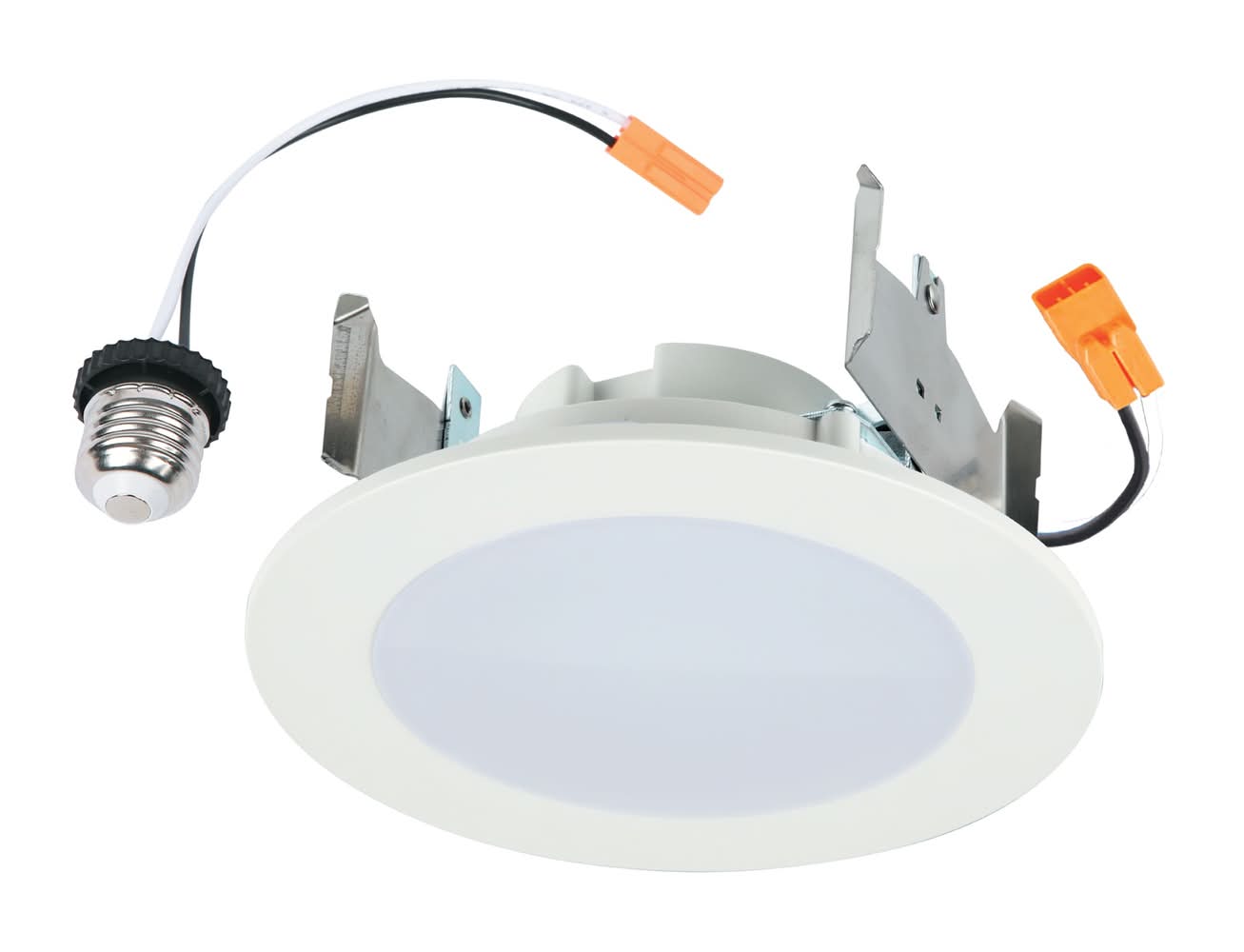 Halo HLB Series White 4-in 705 -Lumens Switchable white Round Dimmable LED Wet rated Recessed Downlight