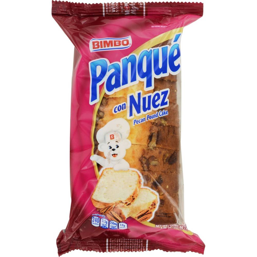 Bimbo - Panque con Nuez, Pound Cake w/ Pecan - 8.9 oz (1 Unit per Case)