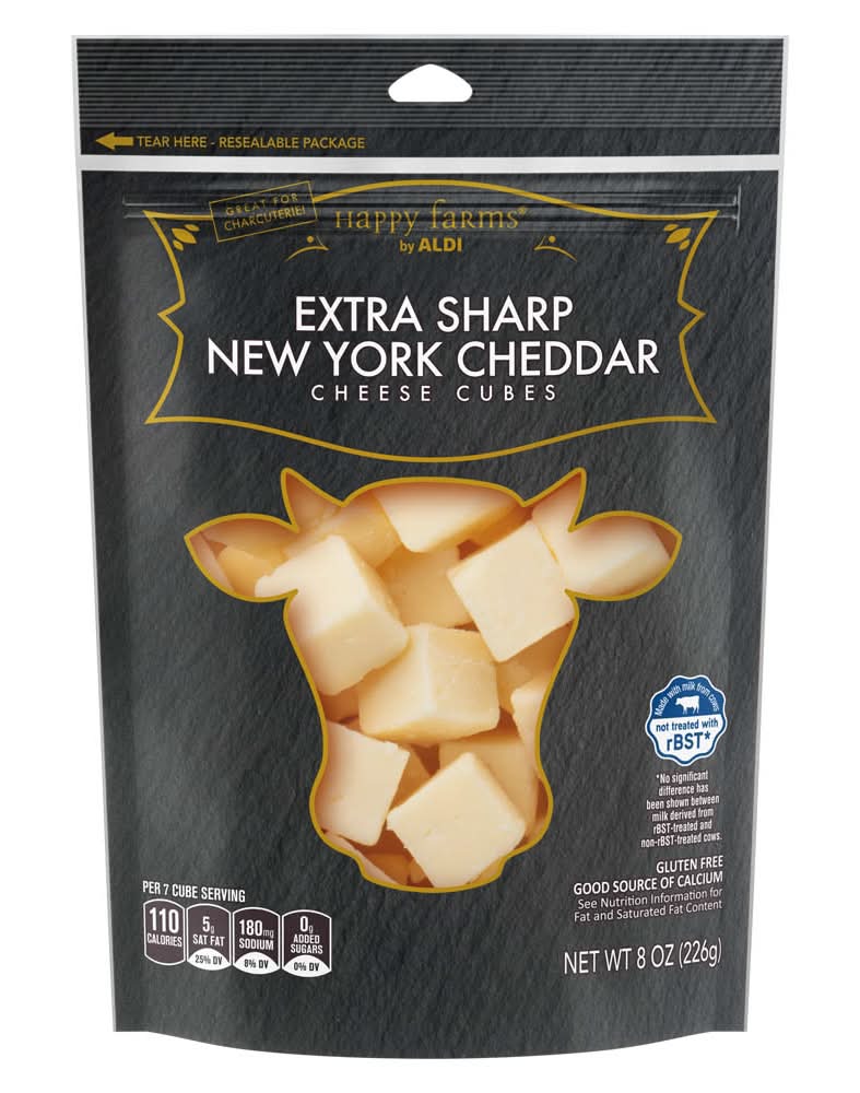 Happy Farms Extra Sharp New York Cheddar Cheese Cubes (8 oz)