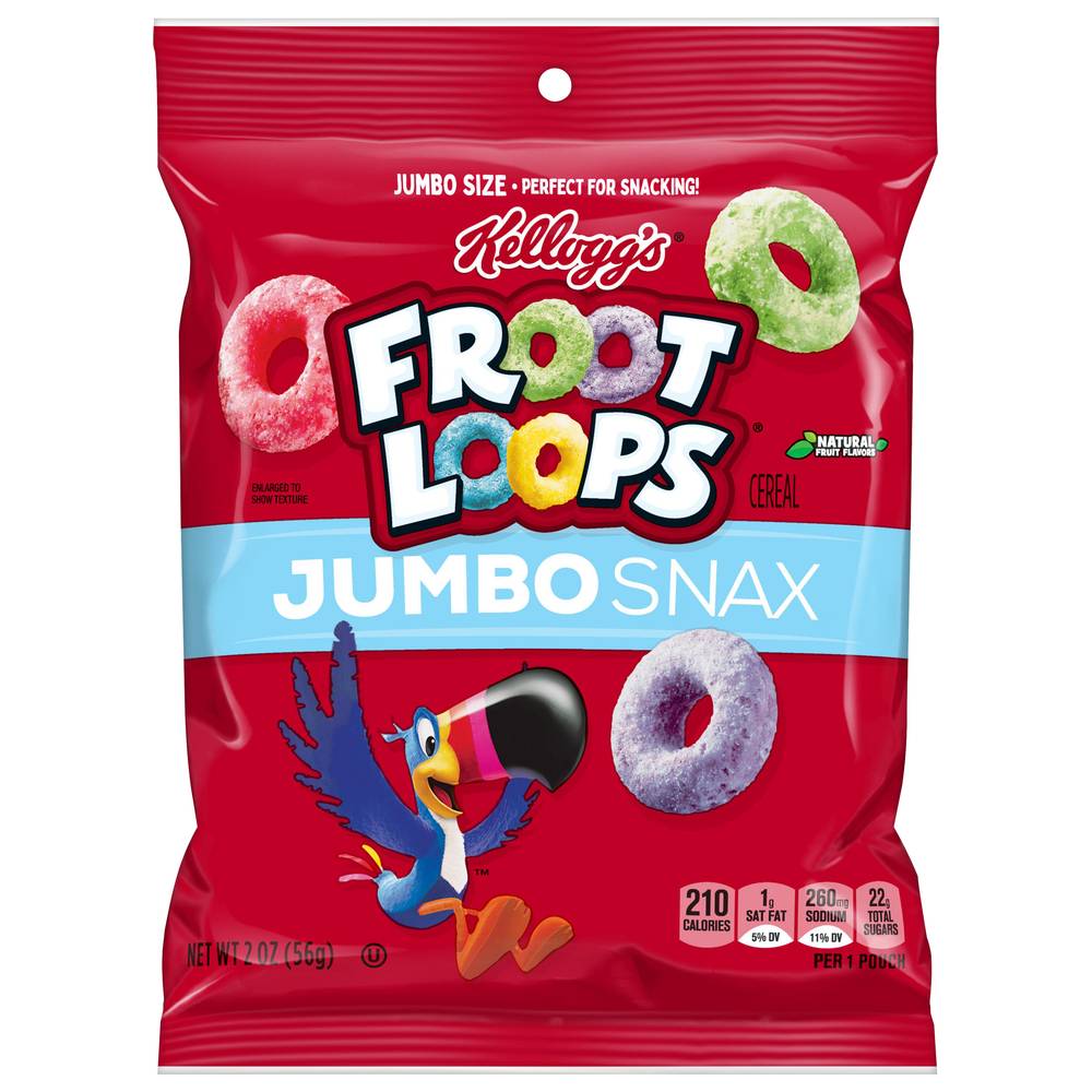 Kellogg's Froot Loops Jumbo Size Jumbo Snax Cereal (2 oz)