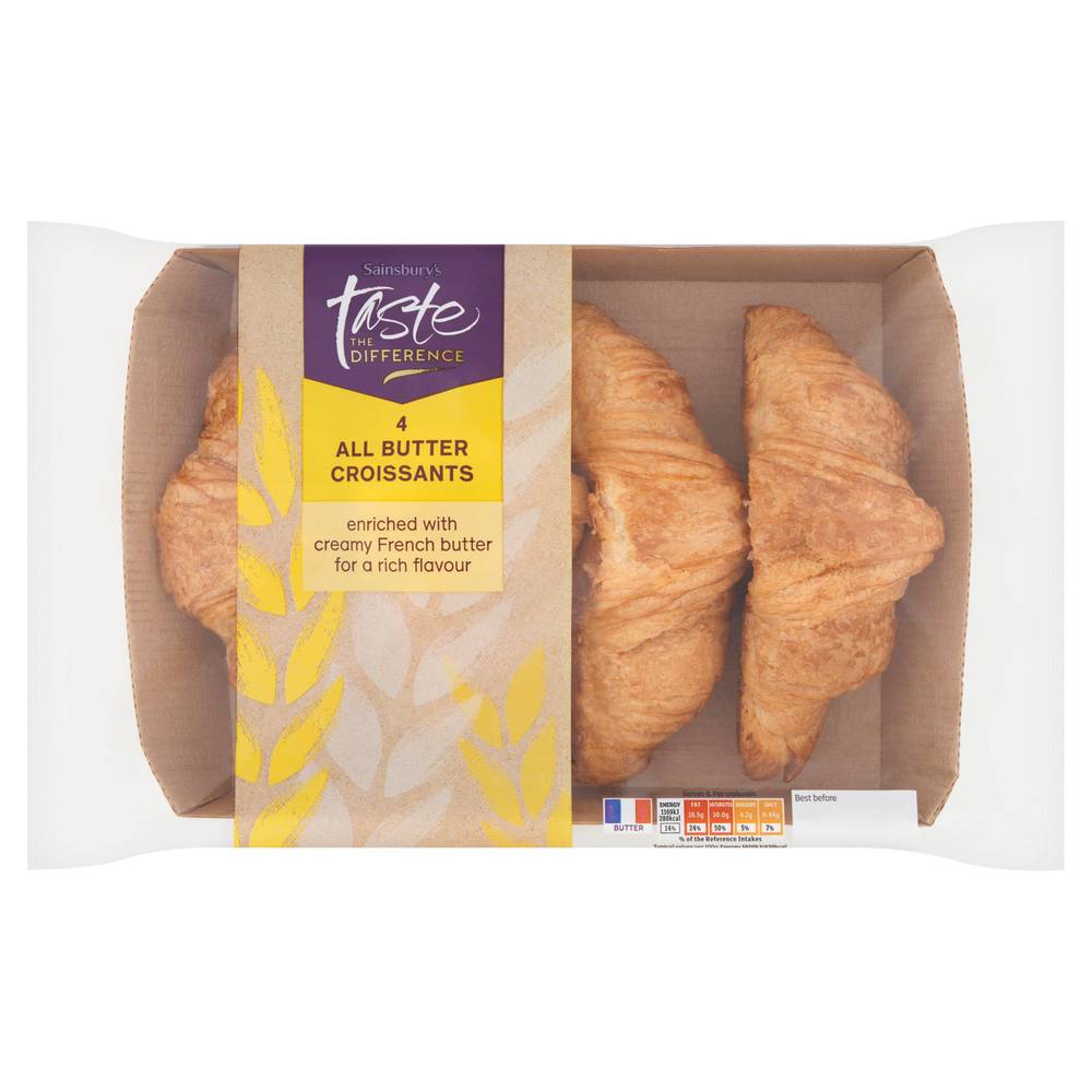 Sainsbury's Butter Croissants,  Taste the Difference x4