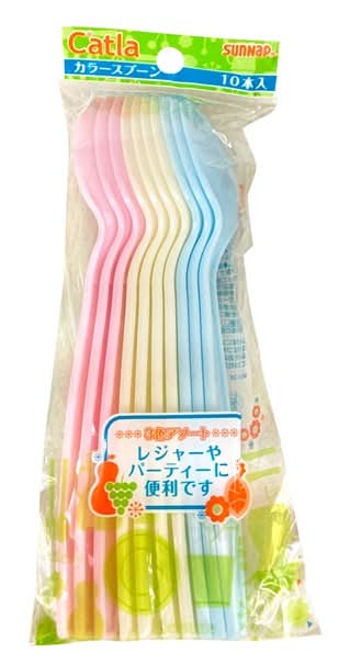 サンナップ　プラスプーンＬ　カラー　10本入　J-022