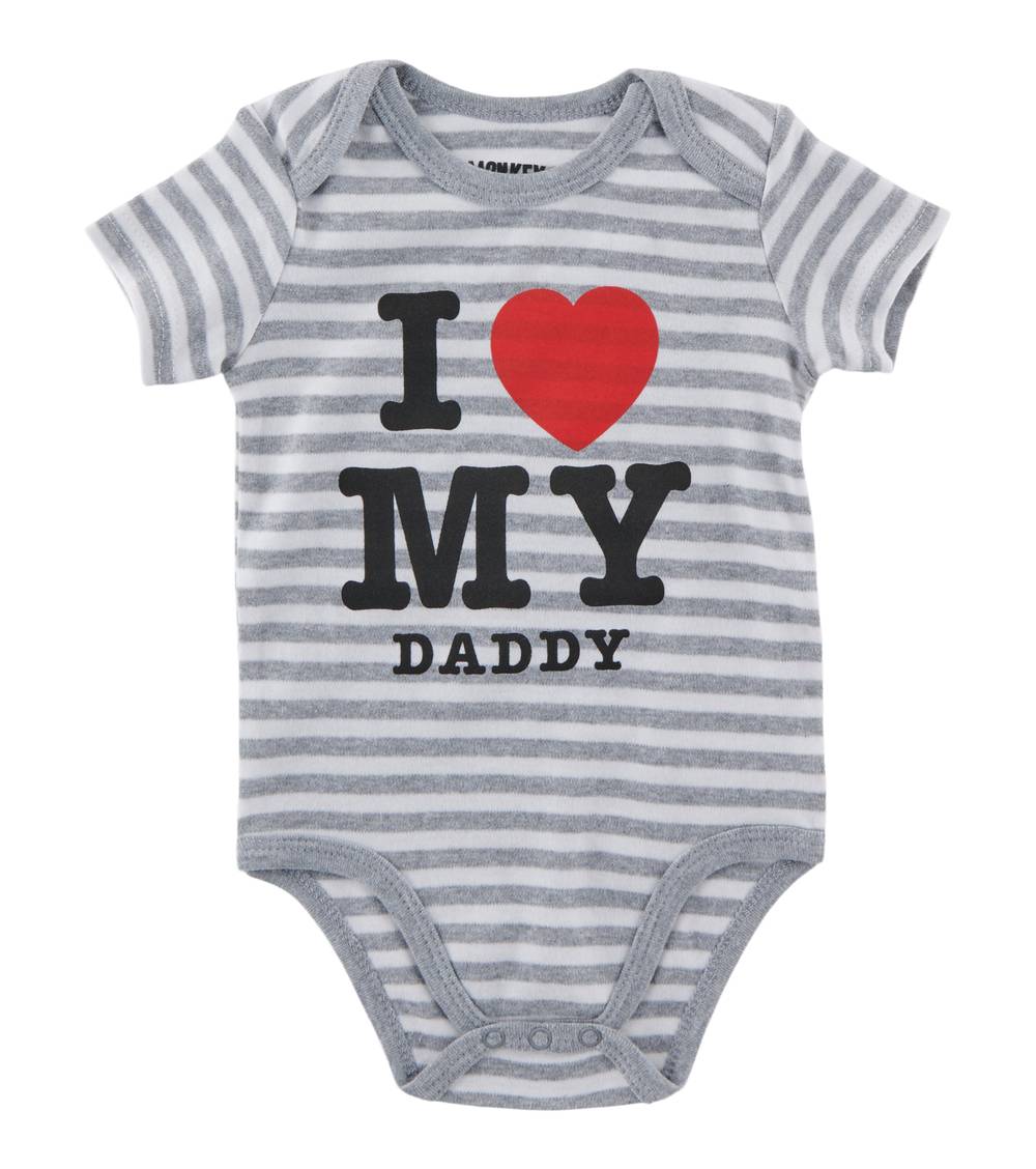 MONKEY BARS Infant Unisex Family Onesie, 0-24 Month (18M, Lt Grey ST1)