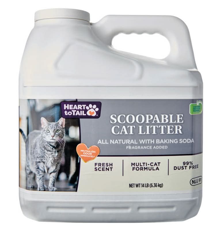 Heart to Tail All Natural Scoopable Cat Litter With Baking Soda, Fresh (14 lbs)