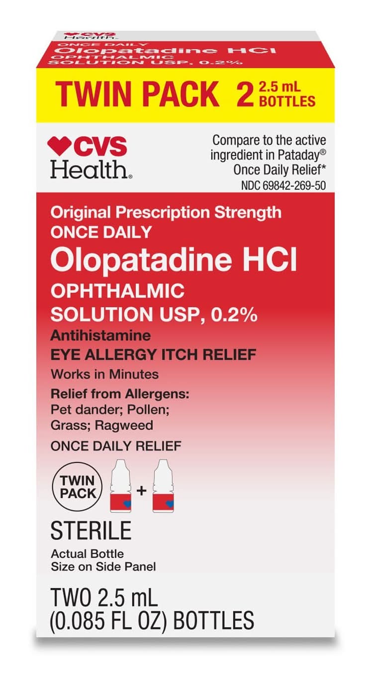 CVS Health Olopatadine Hcl Eye Allergy Relief (0.08 fl oz, 2 ct)