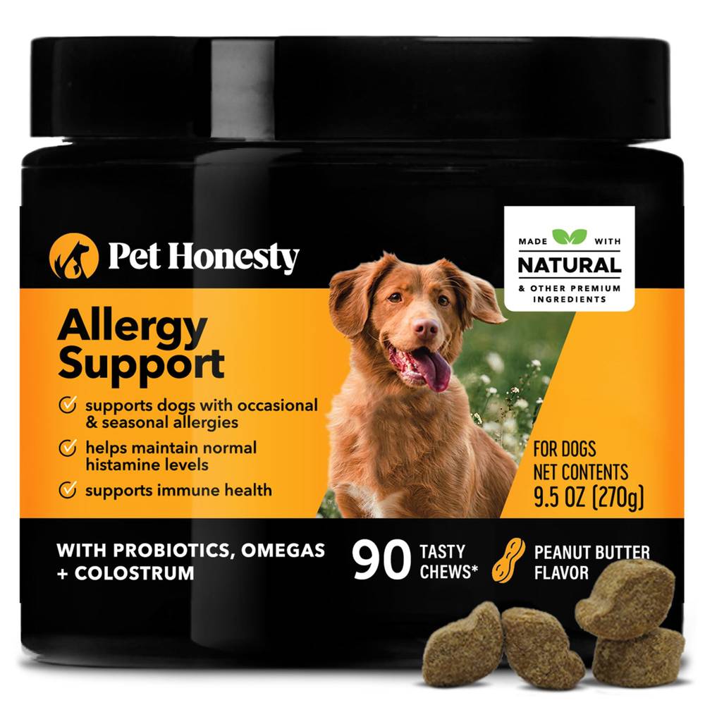 Pet Honesty Allergy Support Dog Soft Chews (peanut butter)
