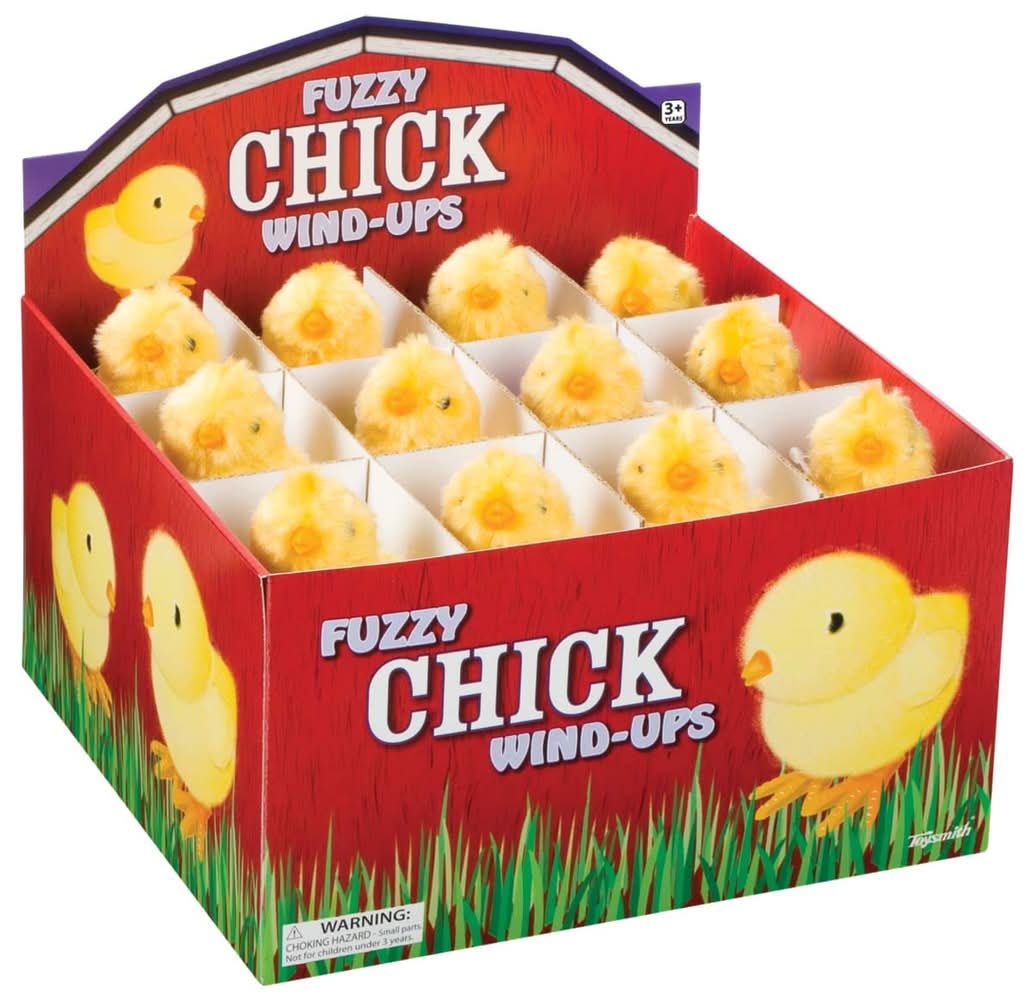 Toysmith Hoppin' Chick, 3-in Tall, Wind Up Action, 3-in Long
