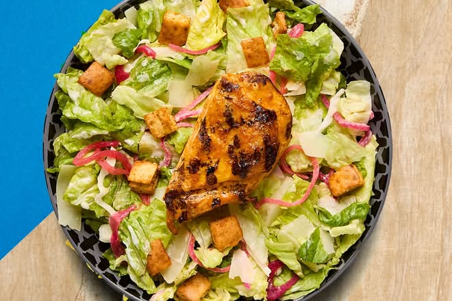 Spicy Chicken Caesar Salad