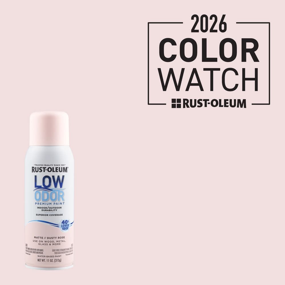 Rust-Oleum Low Odor Matte Dusty Rose Water-based Spray paint ( NET WT. 11-oz )